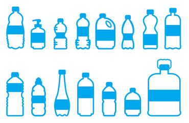 vector plastic bottles for recycling set 2 