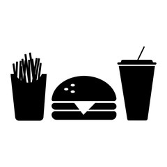 vector icon on fast food a white background