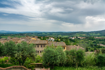 Fototapeta na wymiar Panorama of San Gimignano