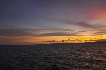 Fototapeta na wymiar Colorful sky in twilight time background