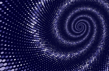 Dotted Halftone Vector Spiral Color Pattern or Texture