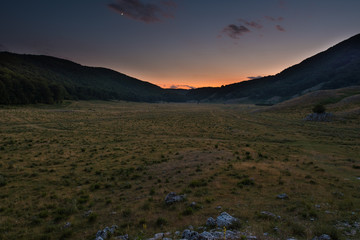 Fototapeta premium sunset on montain