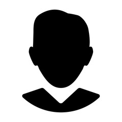 User profile icon isolated on white background