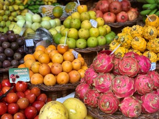 Naklejka na ściany i meble fruits and vegetables at the market