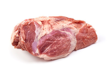 Pork Raw Gammon Steak, ham cuts, isolated on white background