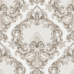 Vector damask seamless pattern element. Classical luxury old fashioned damask ornament, royal victorian seamless texture for wallpapers, textile, wrapping. Exquisite floral baroque template.