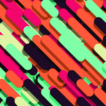 Color Abstract Lines Rain Generative Art background illustration