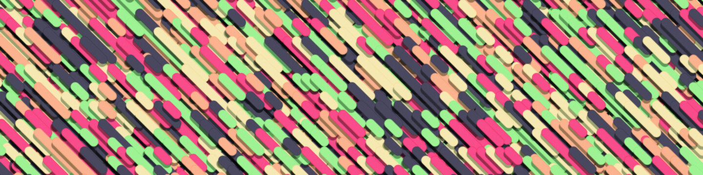 Color Abstract Lines Rain Generative Art background illustration