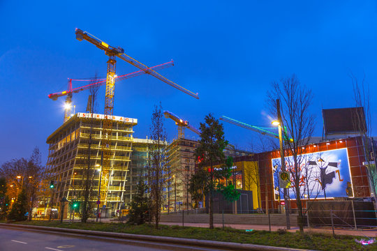 construction site at the Reeperbahn in Hamburg