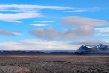 Fototapeta na wymiar rocky lava field in Iceland