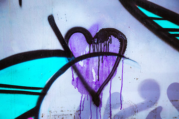 Purple Graffiti Heart