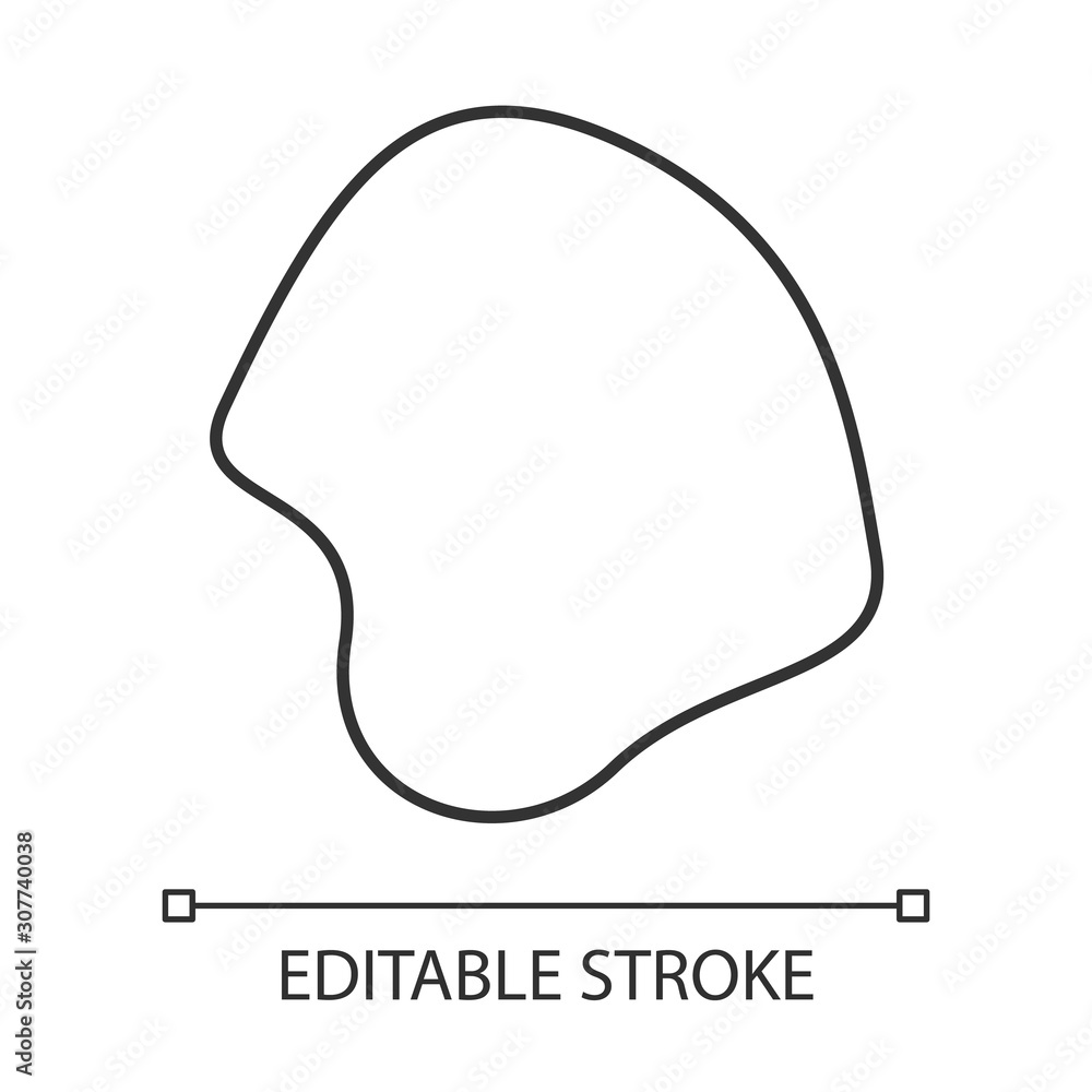 Aufkleber geometric figure linear icon. fluid abstract shape. decorative element. graphic wallpaper part. isom