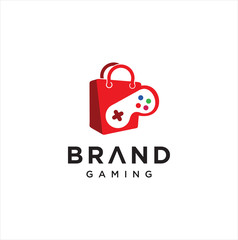 Gaming Store Logo .Game Shop Logo Template Design Vector . Gaming Party Shop . video game shop logo template vector