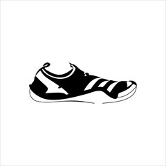 illustration of sneakers. Sports shoes in a line style.