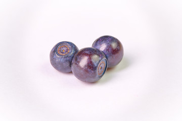 Fresh washed blueberries on table