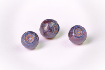 Fresh washed blueberries on table