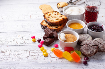 Unhealthy products high in sugar