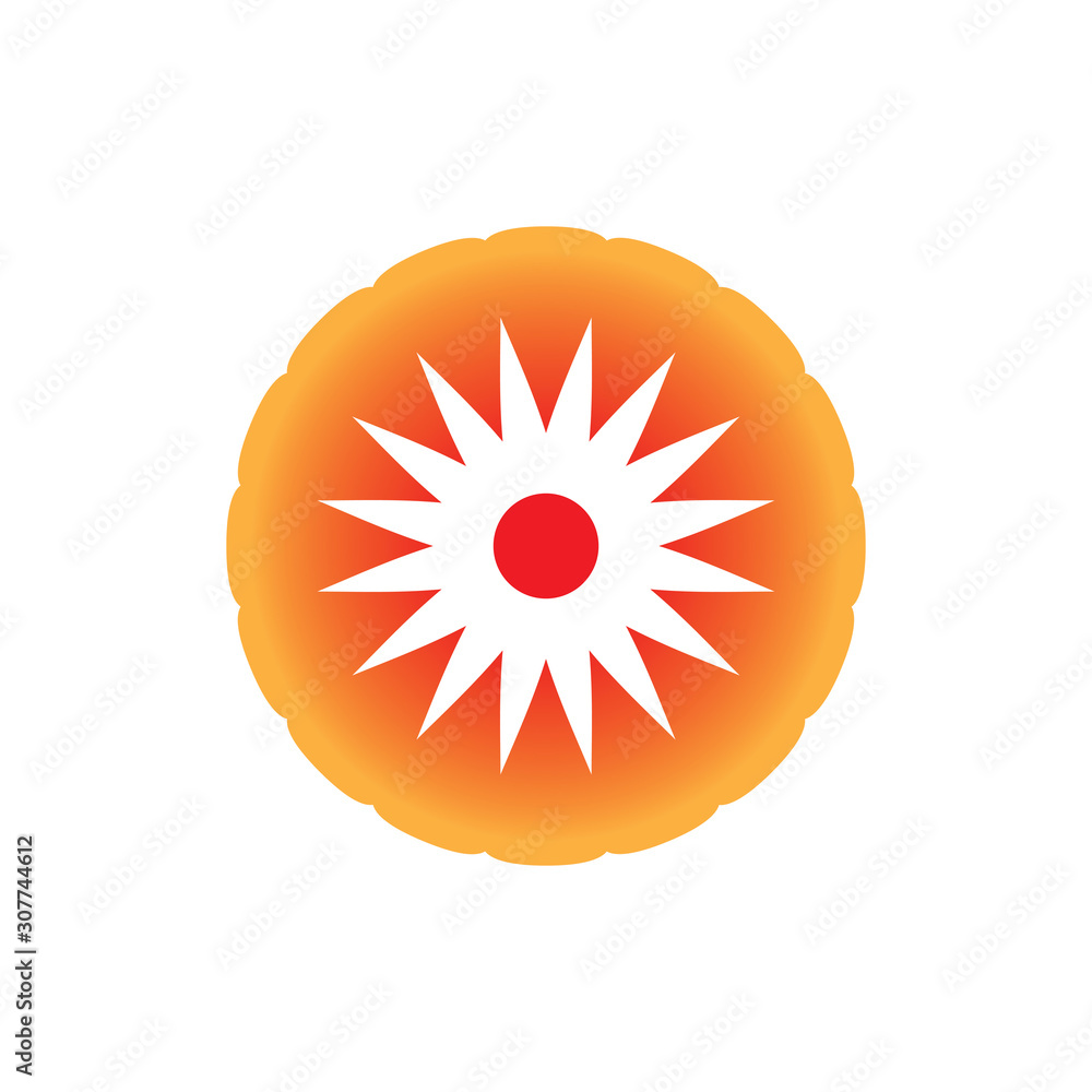 Poster Sun Logo icon design vector