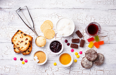 Unhealthy products high in sugar