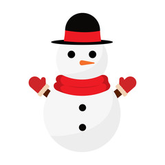 Isolated snowman icon