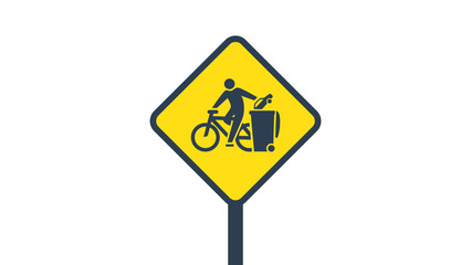 warning board icon to reduce motor vehicle pollution