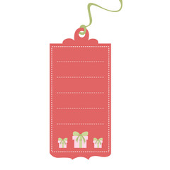 Cute Christmas Tag! Vector illustration