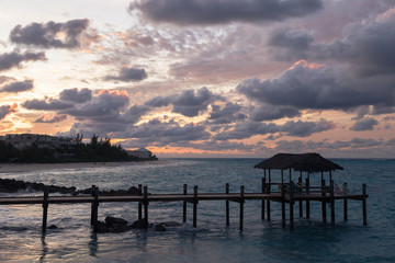Fototapeta na wymiar caribean sunset