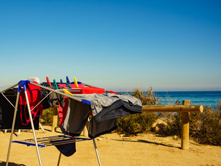 Clothes hanging to dry outdoor