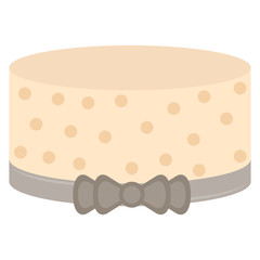 Decorated wedding cake image. Marriage concept - Vector illustration design
