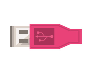 usb wire connector isolated icon