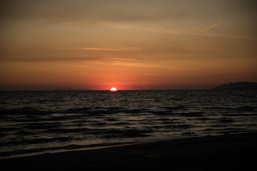 sunset on the sea
