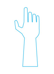 hand human indexing isolated icon