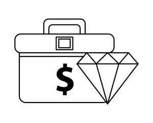 portfolio briefcase with diamond stone
