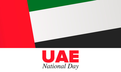 National Day in United Arab Emirates. National happy holiday, celebrated annual in December 2. UAE flag. Patriotic elements. Poster, card, banner and background. Vector illustration