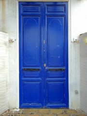 Mediterrane blaue Tür