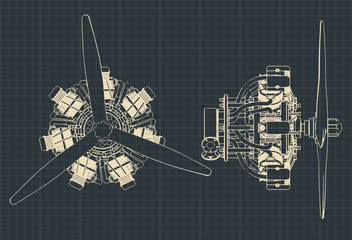 Radial engine blueprints