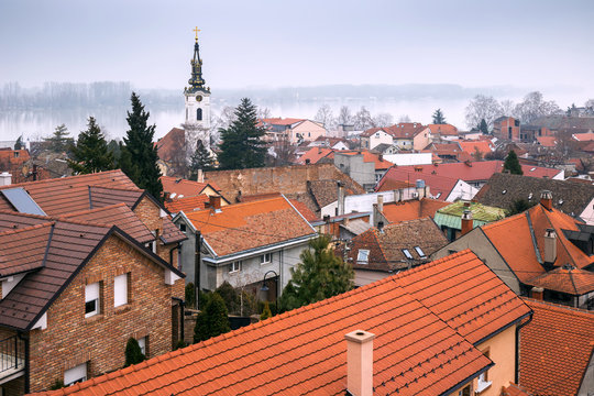 Panorama of Zemun district in Belgrade, Serbia