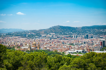Fototapeta na wymiar Panoramic view of Barcelona, Catalonia, Spain