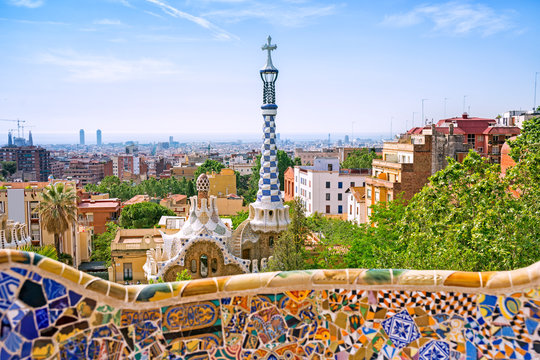 Park Guell in Barcelona, Catalonia, Spain
