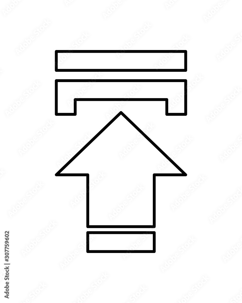Poster arrow upload sign isolated icon