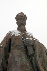 Obraz premium Ancient Chinese Confucian sculptures in the park, Tangshan City, Hebei, China