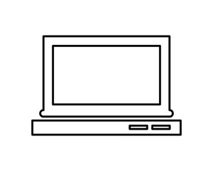 laptop computer portable isolated icon