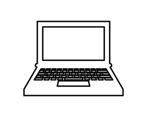 Fototapeta premium laptop computer portable isolated icon