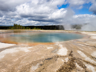 geysers letting off steam in the national park