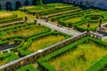 Levada cloister at Alcobaca monastery in Portugal
