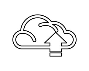 cloud computing data isolated icon