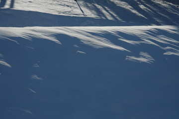 雪に覆われた地面