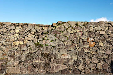 Castle wall of Sasajama castle in Tanba-sasayama city, Hyogo prefecture, Japan