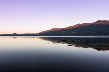 Peaceful Sunrise at Lake Quinanult, Washington