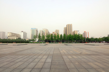 Fototapeta na wymiar City Square, architectural scenery, Shijiazhuang, Hebei, china.